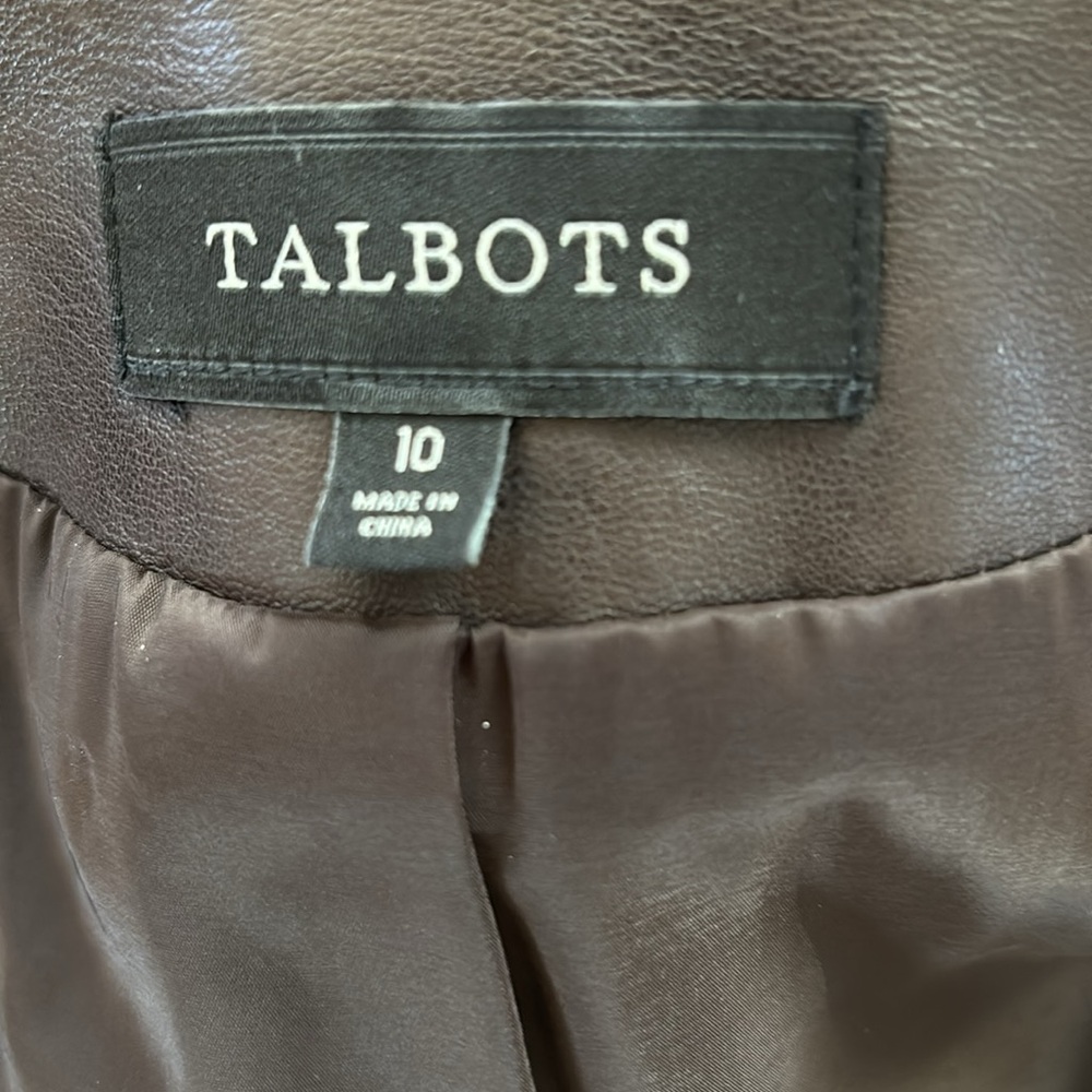 Talbots Lambskin Leather Jacket size 10 - Picture 7 of 8